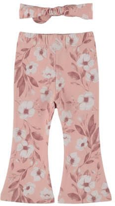 Dirkje gebloemde haarband en legging set roze Meisjes Stretchkatoen All over print - Foto 3