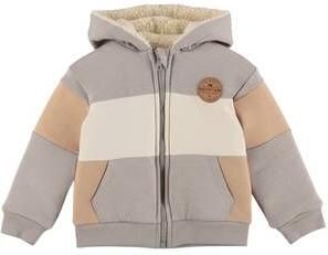 Dirkje gevoerd sweatvest grijs beige Jongens Stretchkatoen Capuchon Meerkleurig
