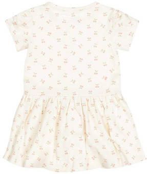 Dirkje jurk Dress ss met all over print wit Meisjes Katoen Ronde hals All over print 104
