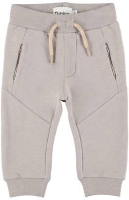 Dirkje katoenen regular fit baby joggingbroek grijs Jongens Stretchkatoen
