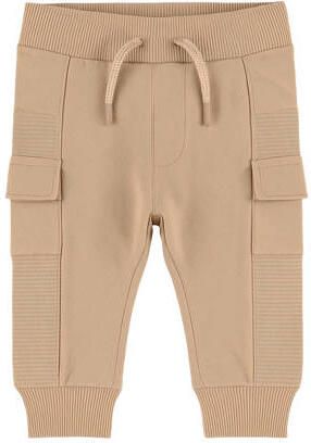 Dirkje katoenen regular fit babybroek beige Jongens Stretchkatoen Effen