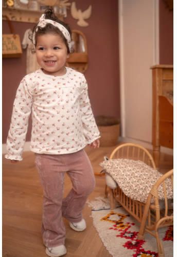 Dirkje longsleeve + broek + haarband met print roze Set Meisjes Stretchkatoen Ronde hals - Foto 2