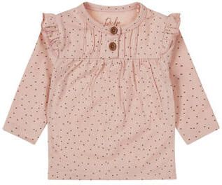 Dirkje longsleeve met all over print en ruches roze Meisjes Stretchkatoen Ronde hals - Foto 2