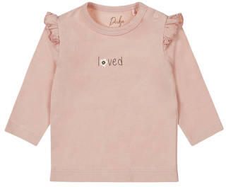 Dirkje longsleeve met printopdruk en ruches roze Meisjes Stretchkatoen Ronde hals - Foto 2
