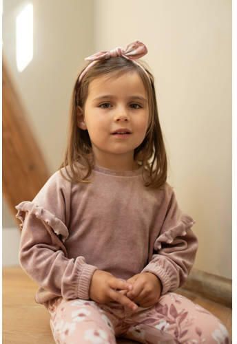 Dirkje oversized sweater met ruches roze Effen - Foto 2