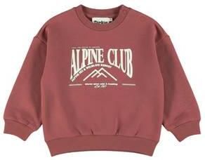 Dirkje oversized sweater met tekst rood Tekst