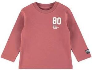 Dirkje rechtvallende longsleeve met backprint rood Jongens Stretchkatoen Ronde hals