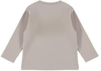Dirkje rechtvallende longsleeve met print grijs Jongens Stretchkatoen Ronde hals