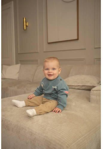 Dirkje rechtvallende sweater met backprint blauw Backprint - Foto 2