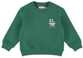 Dirkje rechtvallende sweater met backprint en tekst groen Jongens Stretchkatoen Ronde hals