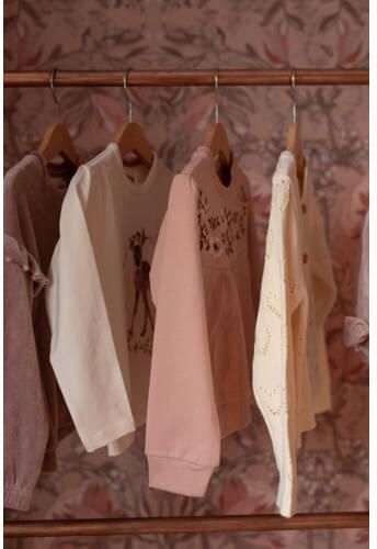 Dirkje rechtvallende sweater met borduursels en print roze Meisjes Stretchkatoen Ronde hals - Foto 2