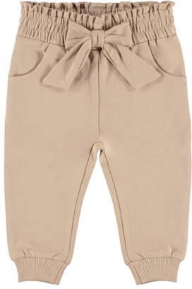 Dirkje regular fit joggingbroek beige Meisjes Stretchkatoen Effen