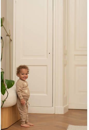 Dirkje regular fit joggingbroek beige Meisjes Stretchkatoen Effen - Foto 2