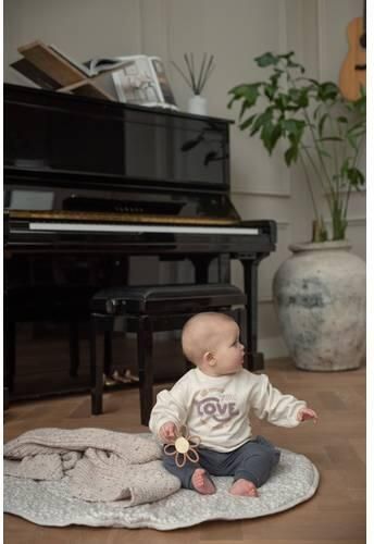 Dirkje regular fit joggingbroek met ruches grijs Meisjes Sweat Effen - Foto 2
