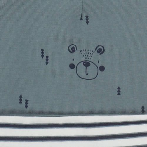 Dirkje reversible muts grijsgroen donkerblauw Jongens Katoen All over print - Foto 2