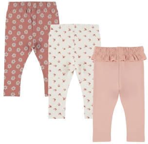 Dirkje skinny leggings met ruches roze (set van 3) Meisjes Stretchkatoen - Foto 3