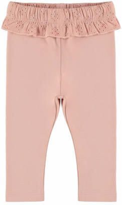 Dirkje skinny leggings met ruches roze (set van 3) Meisjes Stretchkatoen - Foto 2