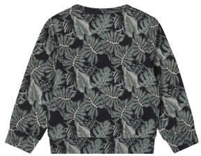 Dirkje sweater met bladprint blauw Jongens Stretchkatoen Ronde hals Blad 104 - Foto 2