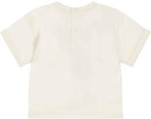 Dirkje T-shirt ecru Meisjes Stretchkatoen Ronde hals Printopdruk - Foto 3