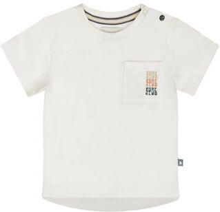 Dirkje T-shirt met backprint ecru Jongens Katoen Ronde hals Backprint