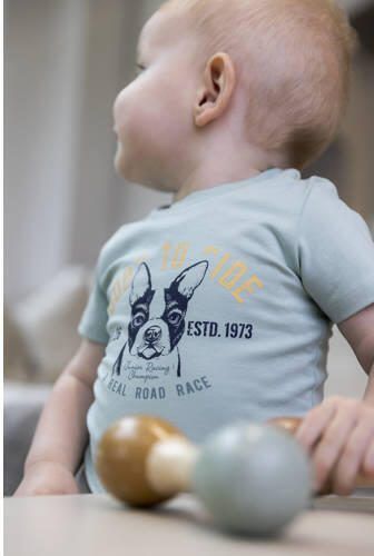 Dirkje T-shirt ss met printopdruk lichtblauw Jongens Katoen Ronde hals 104 - Foto 2