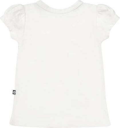 Dirkje T-shirt ss wit Meisjes Katoen Ronde hals Effen 104