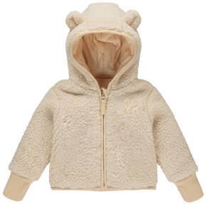 Dirkje teddy jas beige Jongens Polyester Capuchon Effen