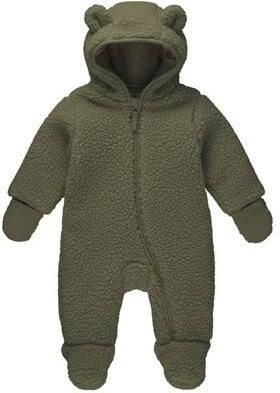 Dirkje winter teddy pak groen Jas Effen