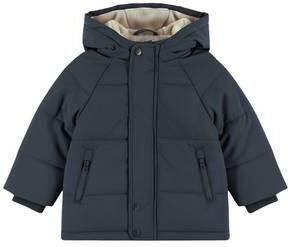 Dirkje winterparka donkerblauw Jas Jongens Polyamide Capuchon Effen