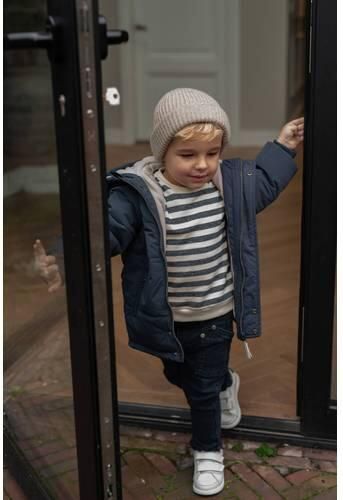 Dirkje winterparka donkerblauw Jas Jongens Polyamide Capuchon Effen - Foto 2