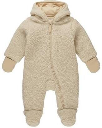 Dirkje winterteddyjas beige Jongens Polyester Capuchon Effen