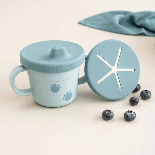 Done by Deer Foodie spout snack cup Elphee Blue Tuitbeker