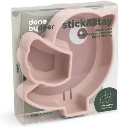 Done by Deer Silicone Stick&Stay snack plate Birdee Powder Bord - Foto 2