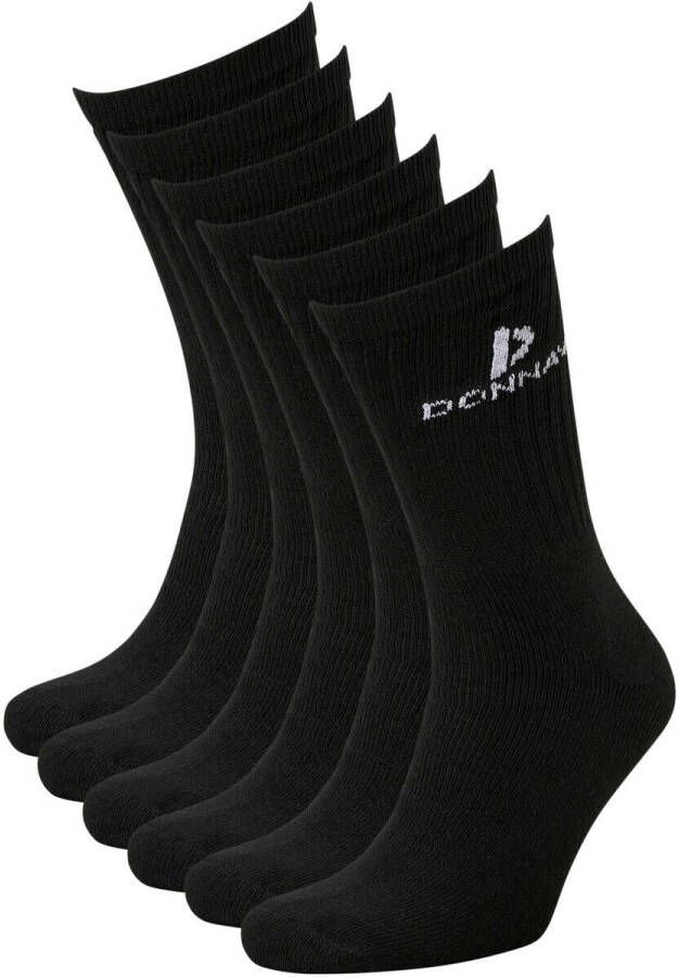 Donnay sokken set van 6 zwart Sportsokken Katoen Effen 47-50
