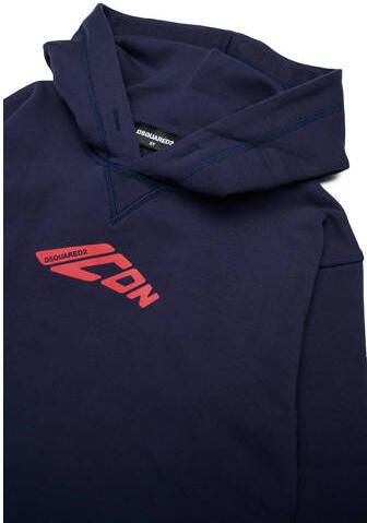 Dsquared2 hoodie donkerblauw Sweater Jongens Katoen Capuchon Tekst - Foto 2