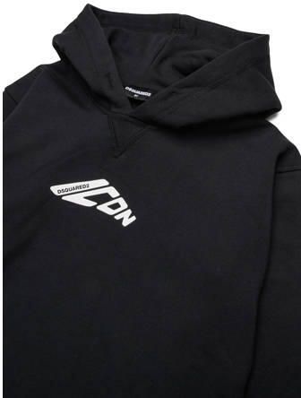Dsquared2 hoodie zwart Sweater Jongens Katoen Capuchon Tekst - Foto 2