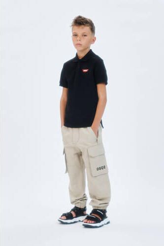 Dsquared2 polo zwart Jongens Katoen Polokraag Effen