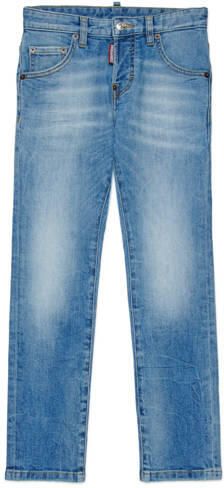Dsquared2 straight leg jeans medium blue denim Blauw Jongens Katoen Effen