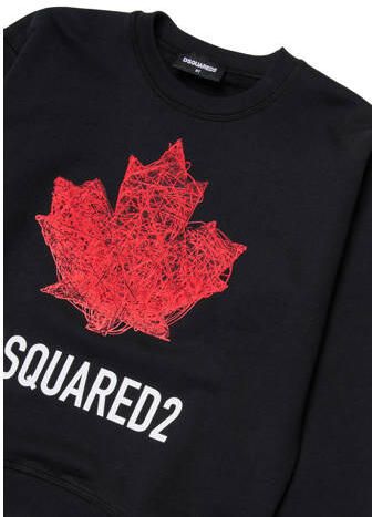 Dsquared2 sweater zwart Logo | Sweater van - Foto 2
