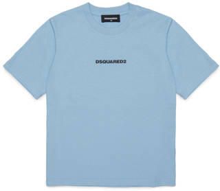 Dsquared2 T-shirt lichtblauw Jongens Katoen Ronde hals Logo