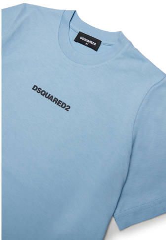 Dsquared2 T-shirt lichtblauw Jongens Katoen Ronde hals Logo - Foto 2