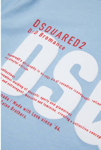 Dsquared2 T-shirt lichtblauw Jongens Katoen Ronde hals Printopdruk - Foto 2