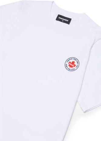 Dsquared2 T-shirt wit Jongens Katoen Ronde hals Effen - Foto 2