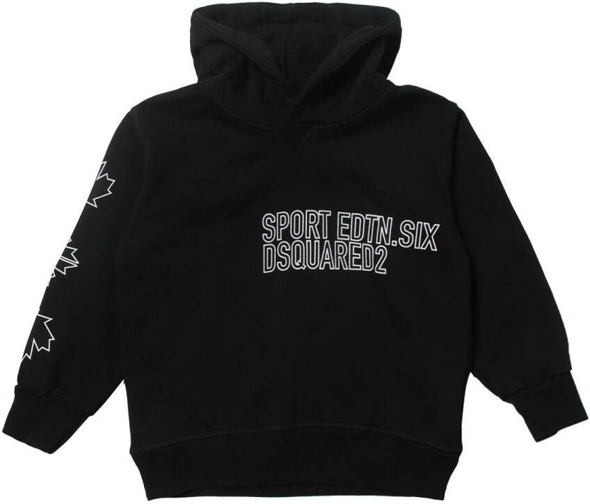 Dsquared hoodie met tekst zwart Sweater Katoen Capuchon 116