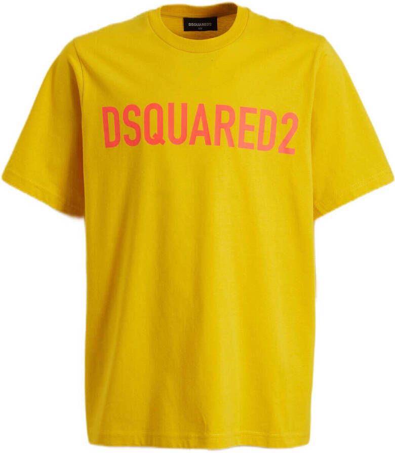 Dsquared T-shirt met logo rood Jongens Katoen Ronde hals Logo 104