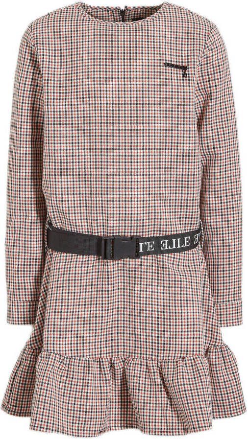 ELLE CHIC geruite jurk rood Meisjes Katoen Ronde hals Ruit 158-164
