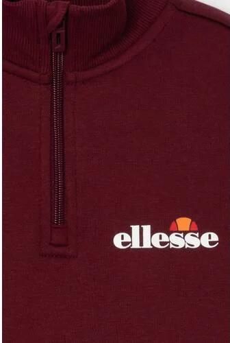 Ellesse sweater donkerrood Katoen Opstaande kraag Effen maat 128-134