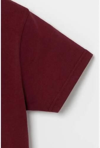 Ellesse T-shirt donkerrood Katoen Ronde hals Effen maat 158-164