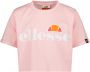 Ellesse cropped T-shirt lichtroze Meisjes Katoen Ronde hals Logo 158-164 - Thumbnail 1