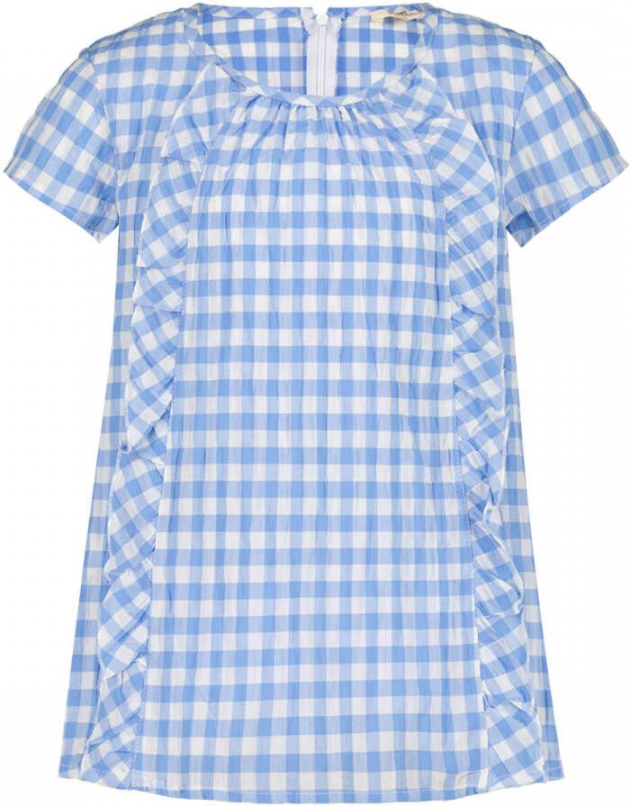 Esprit blouse met all over print blauw Meisjes Katoen Ronde hals All over print 104-110